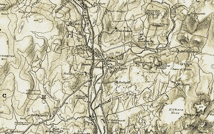Old map of Auchmantle in 1905