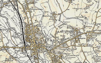 Old map of New Marston in 1898-1899
