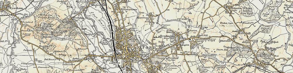 Old map of New Marston in 1898-1899