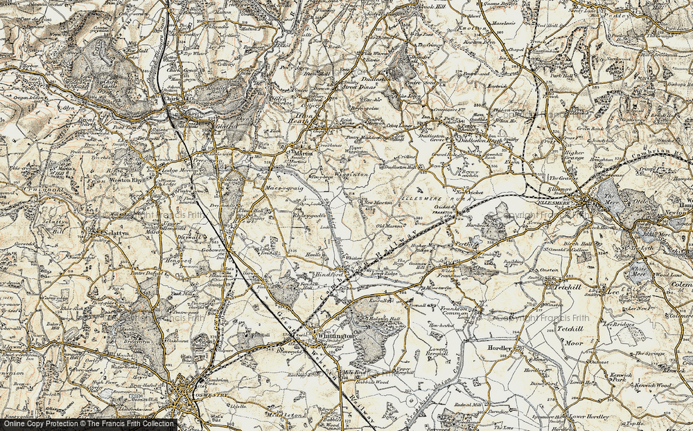 Old Map of New Marton, 1902 in 1902