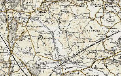 Old map of New Marton in 1902