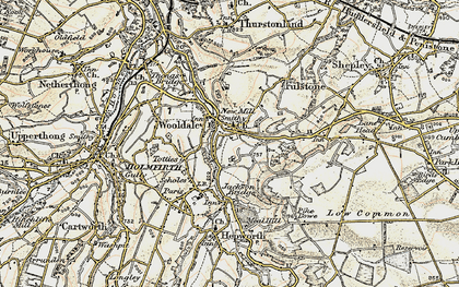 Old map of New Mill in 1903