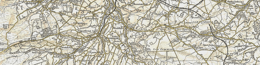 Old map of New Mill in 1903