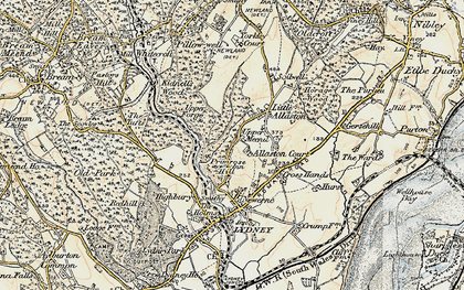 Old map of New Mills in 1899-1900