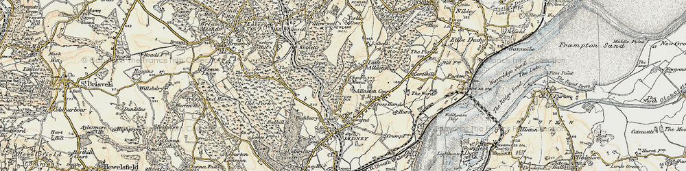 Old map of New Mills in 1899-1900