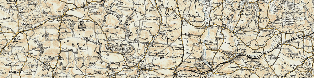 Old map of New Mills in 1900