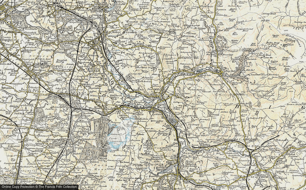 Old Map of Historic Map covering Whitle in 1902-1903