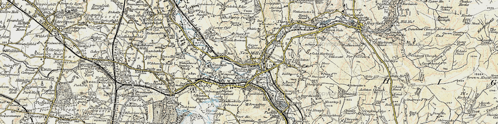 Old map of New Mills in 1902-1903