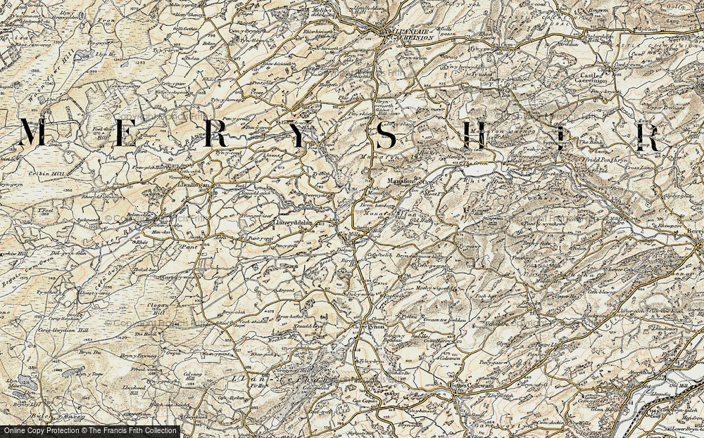 Old Map of Historic Map covering Belan-deg in 1902-1903