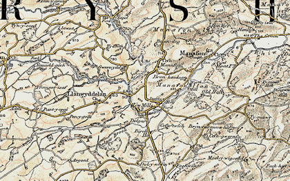 Old map of Belan-deg in 1902-1903
