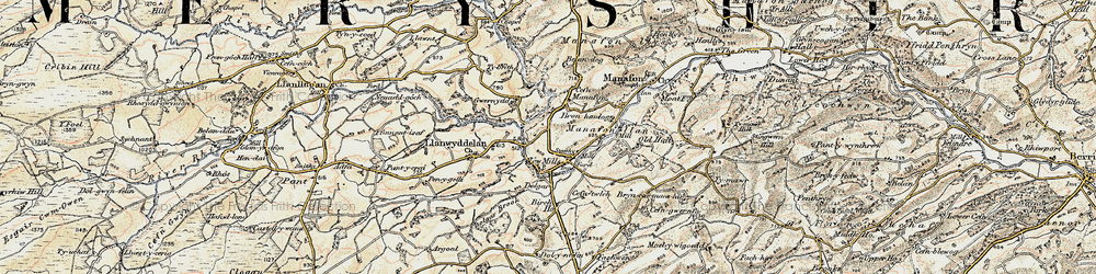 Old map of Belan-deg in 1902-1903