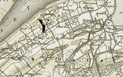 Old map of New Mills in 1911-1912