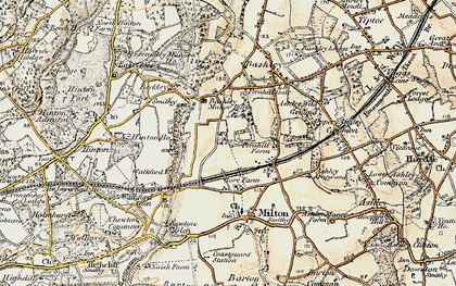 Old map of New Milton in 1897-1909