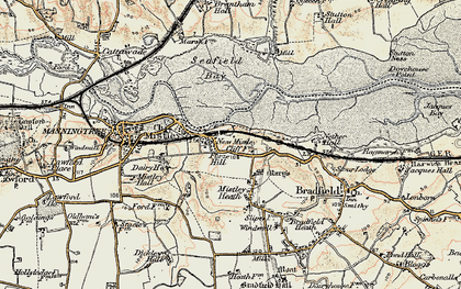 Old map of Brantham Hall in 1898-1899