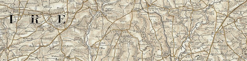 Old map of New Moat in 1901-1912