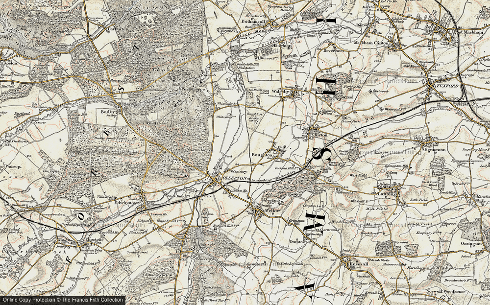 Old Map of Historic Map covering Boughton Brake in 1902-1903