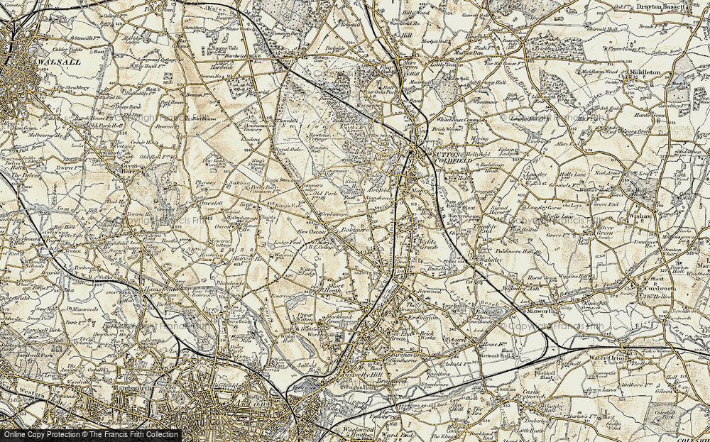 Old Map of New Oscott, 1902 in 1902