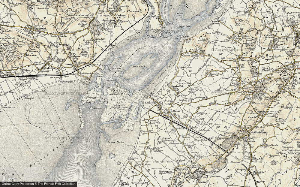 Old Map of New Passage, 1899 in 1899