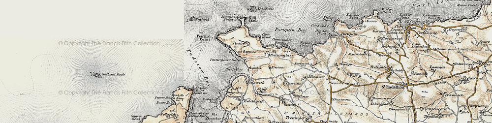 Old map of Trenant in 1900