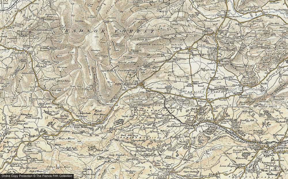Old Map of New Radnor, 1900-1903 in 1900-1903