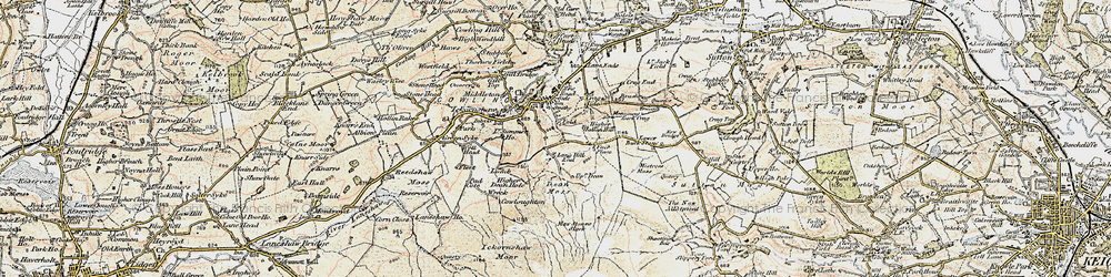 Old map of New Road Side in 1903-1904