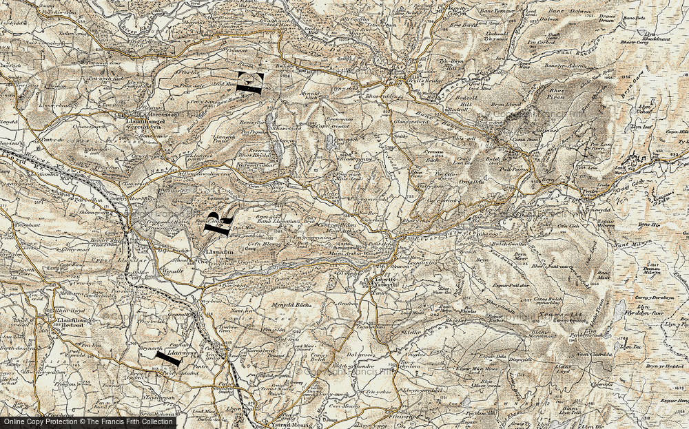Old Map of Historic Map covering Blaenpentre in 1901-1903