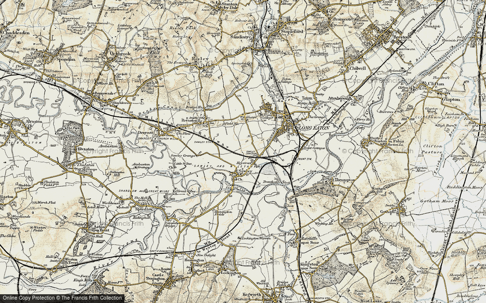 Old Map of New Sawley, 1902-1903 in 1902-1903