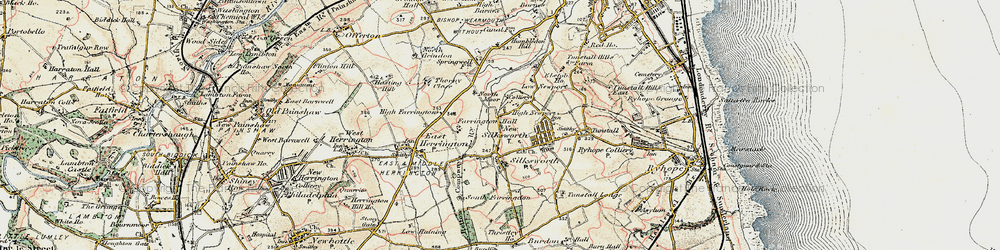 Old map of New Silksworth in 1901-1904