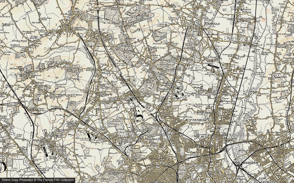 Old Map of New Southgate, 1897-1898 in 1897-1898