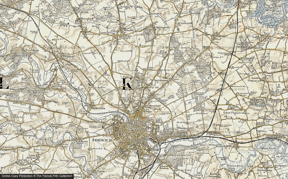 Old Map of New Sprowston, 1901-1902 in 1901-1902