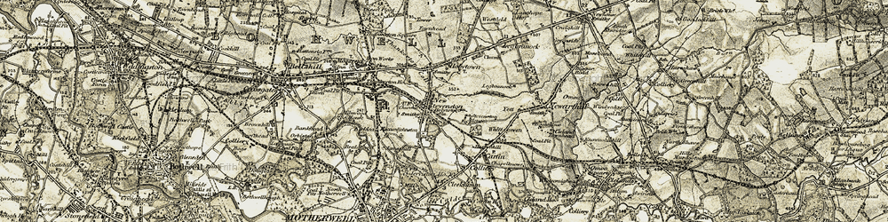 Old map of New Stevenston in 1904-1905
