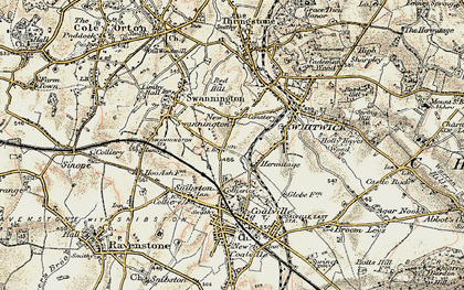 Old map of New Swannington in 1902-1903