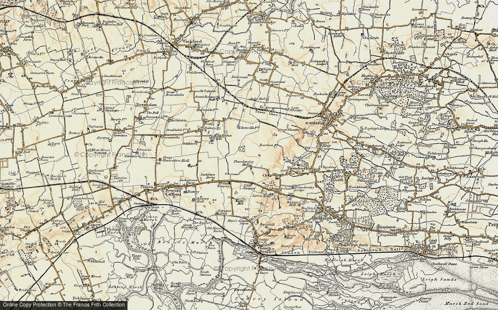 Old Map of New Thundersley, 1898 in 1898