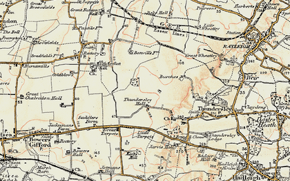 Old map of New Thundersley in 1898