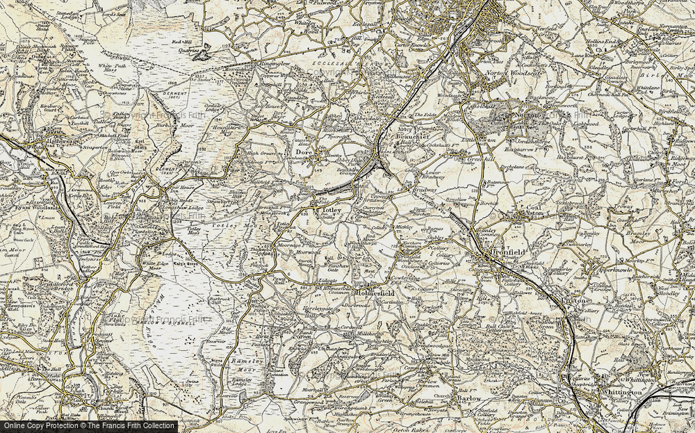 Old Map of Historic Map covering Woodthorpe Hall in 1902-1903