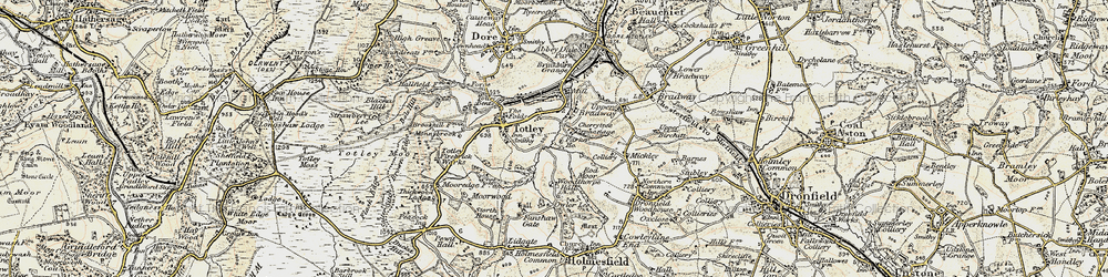 Old map of New Totley in 1902-1903