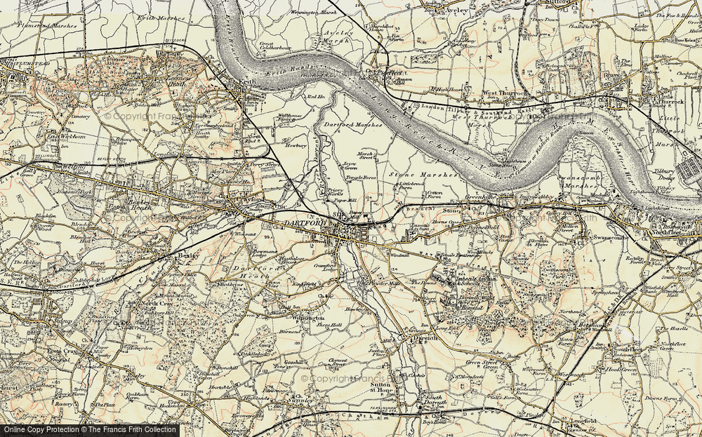 Old Map of New Town, 1897-1898 in 1897-1898