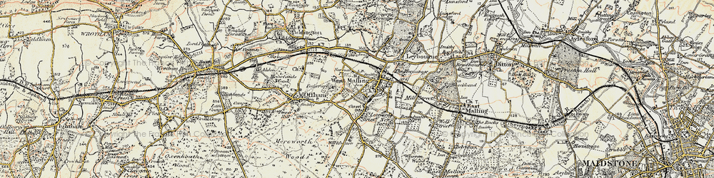Old map of New Town in 1897-1898