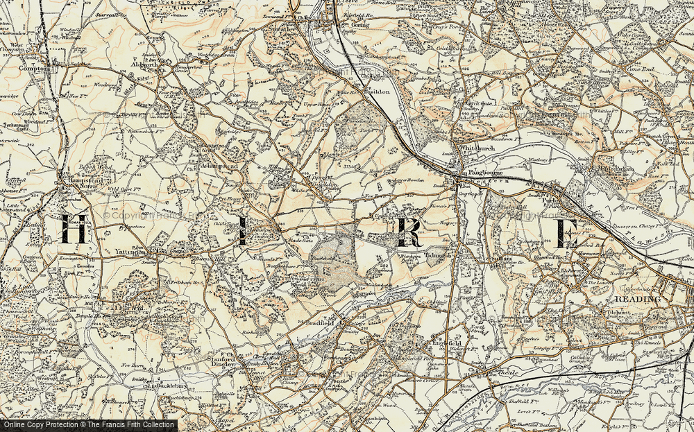 Old Map of Historic Map covering Bere Court in 1897-1900