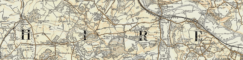 Old map of Bere Court in 1897-1900