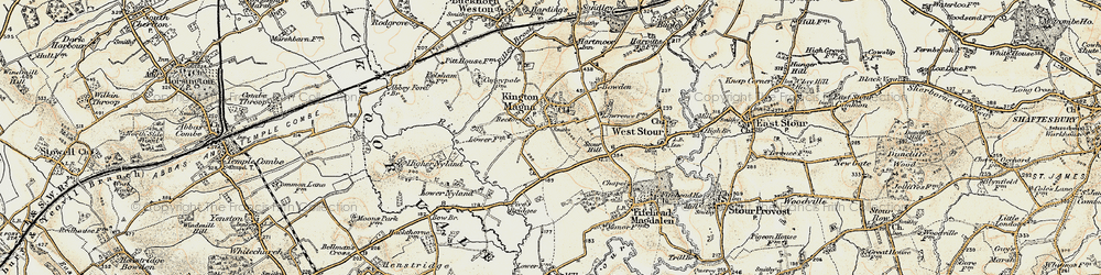 Old map of New Town in 1897-1909