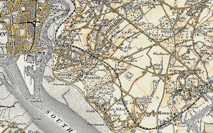 Old map of New Town in 1897-1909