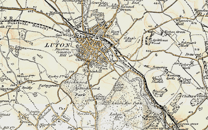 Old map of Someries Castle in 1898-1899