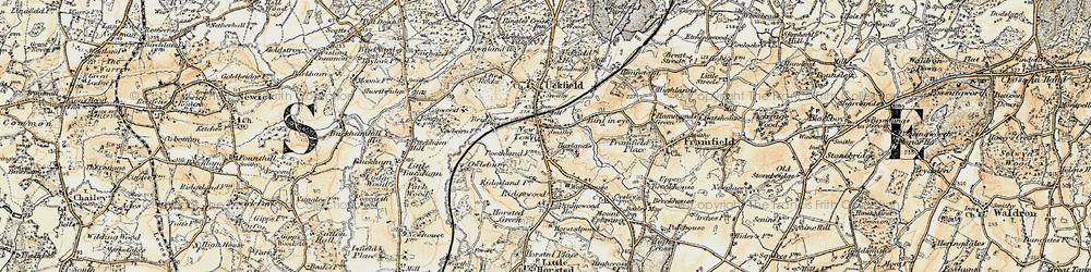 Old map of New Town in 1898