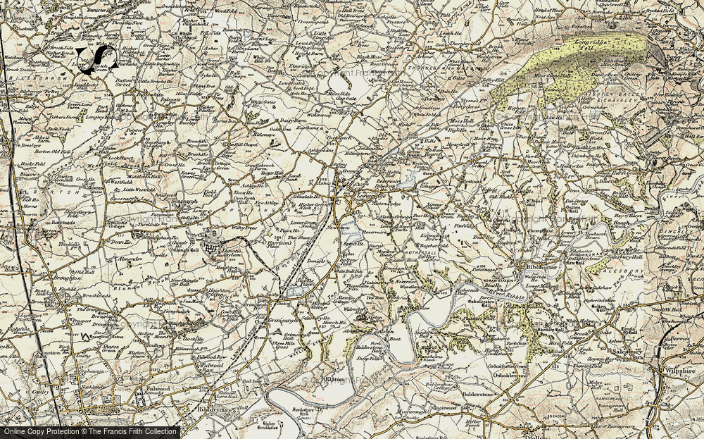 Old Map of Historic Map covering Alston Grange in 1903-1904