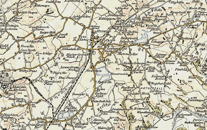 Old map of Alston Grange in 1903-1904