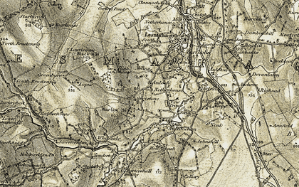 Old map of Birkwood Burn in 1904-1905