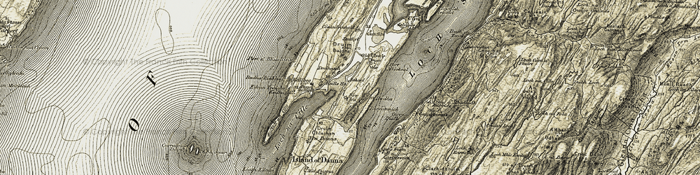 Old map of New Ulva in 1905-1907