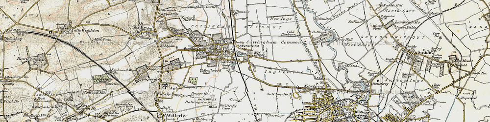 Old map of New Village in 1903-1908
