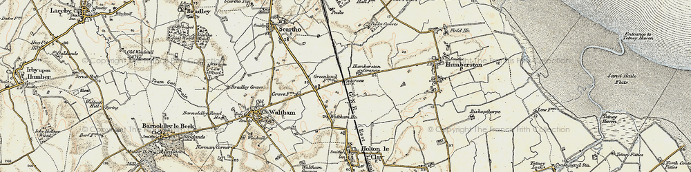 Old map of New Waltham in 1903-1908